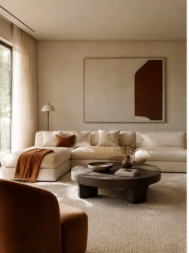 Serene warm living room