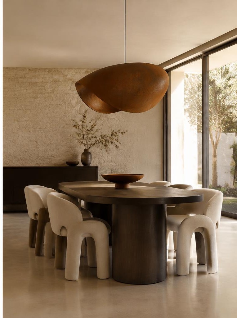 Sculptural dining room