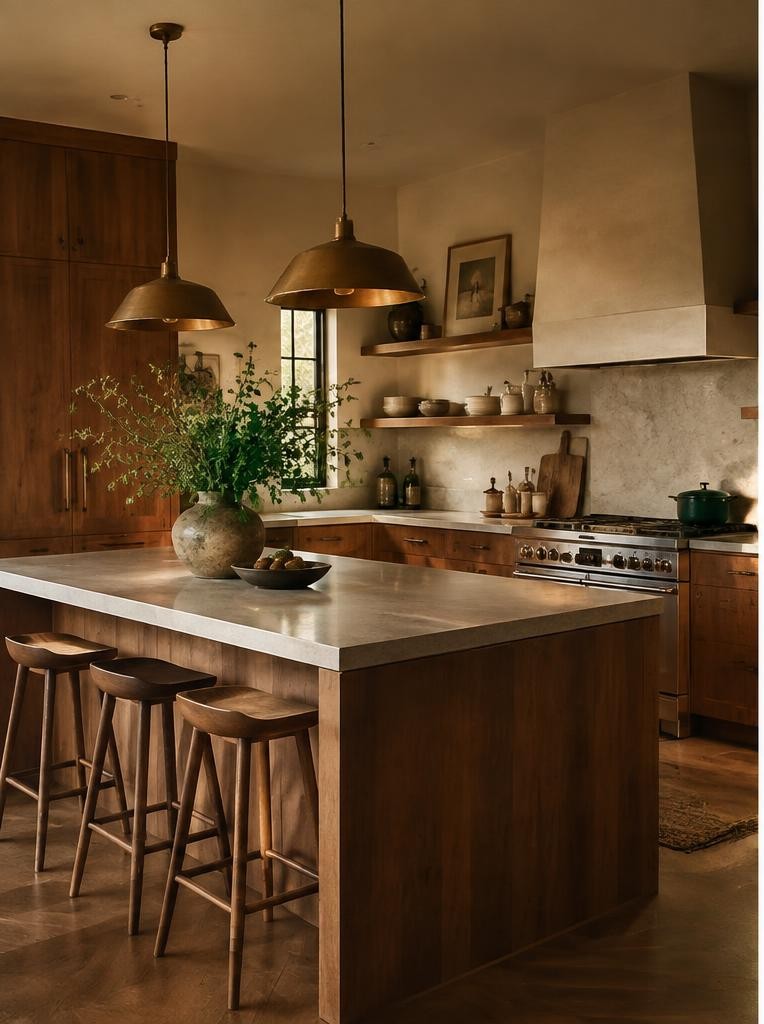 Warm editorial kitchen