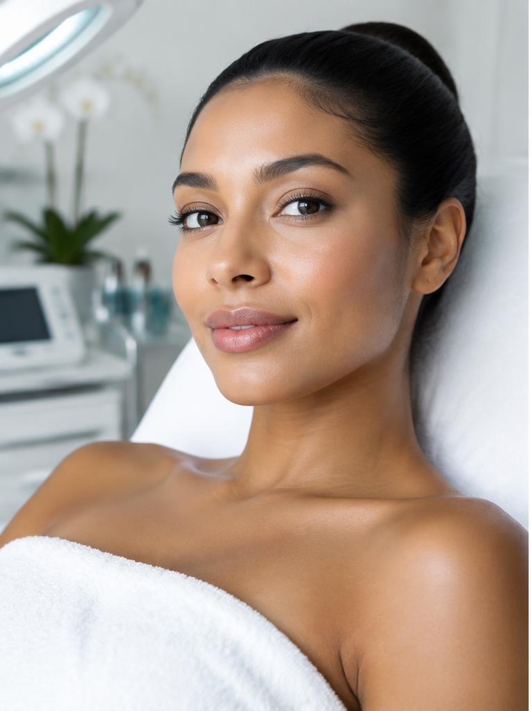 Woman receiving medspa care